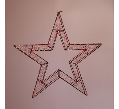 ΑΣΤΕΡΙ ΦΩΤΙΖΟΜΕΝΟ 50cm, 1200 LED, 31V ΜΕΤΑΣΧΗΜΑΤΙΣΤΗ, TIMER, ΜΑΥΡΟΣ ΜΕΤΑΛΛΙΚΟΣ ΣΚΕΛΕΤΟΣ, ΜΑΥΡΟ ΧΑΛΚΙΝΟ ΚΑΛΩΔΙΟ, ΚΟΚΚΙΝΟ LED, ΠΡΟΕΚΤΑΣΗ ΠΑΡΟΧΗΣ 5m, IP44