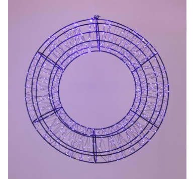 ΣΤΕΦΑΝΙ 38cm, 720 LED, 12V ΜΕΤΑΣΧΗΜΑΤΙΣΤΗ, TIMER, ΜΑΥΡΟΣ ΜΕΤΑΛΛΙΚΟΣ ΣΚΕΛΕΤΟΣ, ΜΑΥΡΟ ΧΑΛΚΙΝΟ ΚΑΛΩΔΙΟ, ΜΩΒ LED, ΠΡΟΕΚΤΑΣΗ ΠΑΡΟΧΗΣ 5m, IP44