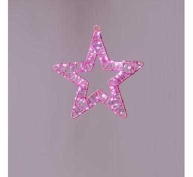 ΑΣΤΕΡΙ ΦΩΤΙΖΟΜΕΝΟ 23cm, 80 ΜΙΝΙ LED, 4,5V ΜΕΤΑΣΧΗΜΑΤΙΣΤΗ, ΡΟΖ ΜΕΤΑΛΛΙΚΟΣ ΣΚΕΛΕΤΟΣ, ΡΟΖ ΧΑΛΚΙΝΟ ΚΑΛΩΔΙΟ, ΡΟΖ ΜΙΝΙ LED, ΠΡΟΕΚΤΑΣΗ ΠΑΡΟΧΗΣ 5m, IP44