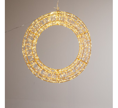 ΦΩΤΙΖΟΜΕΝΟ ΣΤΕΦΑΝΙ 100cm, 2400 MINI LED, 31V METAΣΧΗΜΑΤΙΣΤΗ, ΧΡΟΝΟΔΙΑΚΟΠΤΗ, ΜΠΡΟΝΖΕ ΧΑΛΚΙΝΟ ΚΑΛΩΔΙΟ, ΜΠΡΟΝΖΕ ΜΕΤΑΛΛΙΚΟΣ ΣΚΕΛΕΤΟΣ, ΘΕΡΜΟ ΛΕΥΚΟ LED, ΠΡΟΕΚΤΑΣΗ ΠΑΡΟΧΗΣ 5m, IP44
