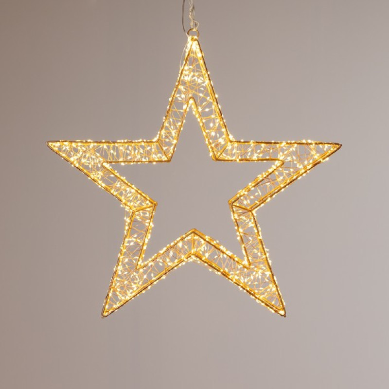 ΦΩΤΙΖΟΜΕΝΟ ΑΣΤΕΡΙ 50cm, 1000 MINI LED, 31V METAΣΧΗΜΑΤΙΣΤΗ, ΧΡΟΝΟΔΙΑΚΟΠΤΗ, ΜΠΡΟΝΖΕ ΧΑΛΚΙΝΟ ΚΑΛΩΔΙΟ, ΜΠΡΟΝΖΕ ΜΕΤΑΛΛΙΚΟΣ ΣΚΕΛΕΤΟΣ, ΘΕΡΜΟ ΛΕΥΚΟ LED, ΠΡΟΕΚΤΑΣΗ ΠΑΡΟΧΗΣ 5m, IP44