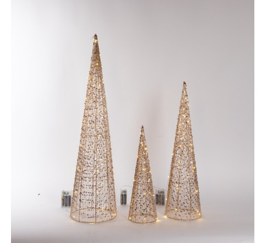 ΦΩΤΙΖΟΜΕΝΟΙ ΚΩΝΟΙ 40/60/80cm , 3 ΣΧΕΔΙΑ, 20/30/40 MINI LED, ΜΠΑΤΑΡΙΑΣ 2xAA/3xAA, ΧΡΟΝΟΔΙΑΚΟΠΤΗ, ΑΣΗΜΙ ΧΑΛΚΙΝΟ ΚΑΛΩΔΙΟ, ΧΡΥΣΟΣ ΜΕΤΑΛΛΙΚΟΣ ΣΚΕΛΕΤΟΣ, ΘΕΡΜΟ ΛΕΥΚΟ LED, ΠΡΟΕΚΤΑΣΗ ΠΑΡΟΧΗΣ 30cm, IP44
