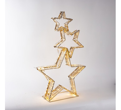 ΦΩΤΙΖΟΜΕΝΑ ΧΡΥΣΑ ΑΣΤΕΡΙΑ 180cm , 1200 MINI LED, 31V ΜΕΤΑΣΧΗΜΑΤΙΣΤΗ, ΧΡΟΝΟΔΙΑΚΟΠΤΗ, ΑΣΗΜΙ ΧΑΛΚΙΝΟ ΚΑΛΩΔΙΟ, ΧΡΥΣΟΣ ΜΕΤΑΛΛΙΚΟΣ ΣΚΕΛΕΤΟΣ, ΘΕΡΜΟ ΛΕΥΚΟ LED, ΠΡΟΕΚΤΑΣΗ ΠΑΡΟΧΗΣ 5m, IP44