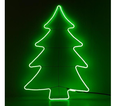 ΧΡΙΣΤΟΥΓΕΝΝΙΑΤΙΚΟ ΔΕΝΤΡΟ 65*74cm, 230V, 3m ΝΕΟΝ LED ΦΩΤΟΣΩΛΗΝΑ, ΠΡΑΣΙΝΗ, ΜΟΝΟΚΑΝΑΛΟΣ, ΠΡΟΕΚΤΑΣΗ ΠΑΡΟΧΗΣ 1,5m,  IP44