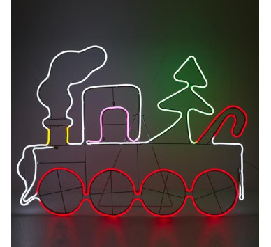 ΤΡΕΝΟ 95*68cm, 8m NEON LED ROPE LIGHT, ΜΕ ΔΙΑΦΟΡΑ ΧΡΩΜΑΤΑ, ΜΕ ΜΕΤΑΣΧΗΜΑΤΙΣΤΗ, ΠΡΟΕΚΤΑΣΗ ΠΑΡΟΧΗΣ 5m, IP44