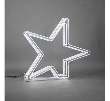 ΕΠΑΓΓΕΛΜΑΤΙΚΟ ΣΧΕΔΙΟ, ΑΣΤΕΡΙ 3D, NEON ΦΩΤΟΣΩΛΗΝΑ ΔΙΠΛΗΣ ΟΨΗΣ, ΛΕΥΚΗ, 89x90x14cm, IP44