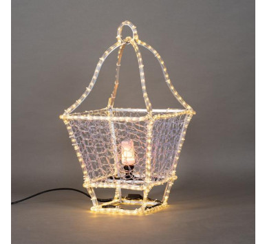 ΕΠΑΓΓΕΛΜΑΤΙΚΟ ΣΧΕΔΙΟ, ΕΠΙΔΑΠΕΔΙΟ ΦΑΝΑΡΙ 3D, LED ΦΩΤΟΣΩΛΗΝΑ, ΘΕΡΜΟ ΛΕΥΚΟ, 77x40x40cm, IP65