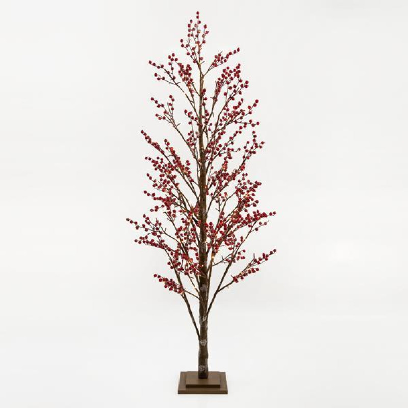ΔΕΝΤΡΟ ΜΕ BERRY, 168 ΘΕΡΜΑ LED, ΜΕ ΜΕΤΑΣΧΗΜΑΤΙΣΤΗ, 180cm, IP20