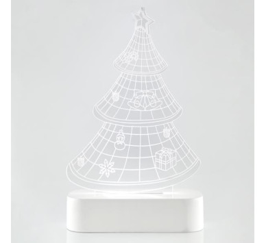 ΔΕΝΤΡΟ PLEXI GLASS, ΦΩΤΙΖΟΜΕΝΟ, 5 LED, ΜΠΑΤΑΡΙΑΣ, 13x5,5x22,5cm