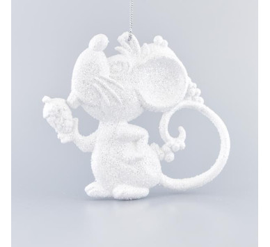 ΠΟΝΤΙΚΑΚΙ ΑΚΡΥΛΙΚΟ, ΛΕΥΚΟ ΜΕ GLITTER, 12,7cm