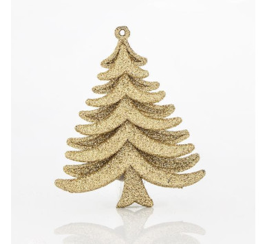 ΔΕΝΤΡΑΚΙ ΧΡΥΣΟ ΜΕ GLITTER,ΠΛΑΣΤΙΚΟ ΣΕΤ 6ΤΜΧ, 9,5cm