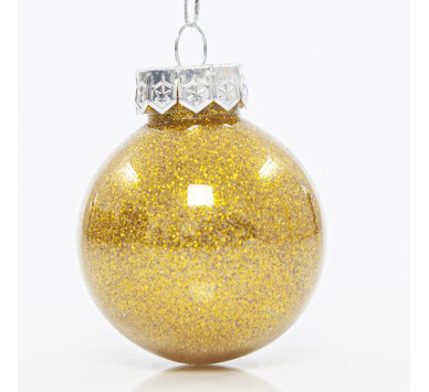ΜΠΑΛΑ ΠΛΑΣΤΙΚΗ PET, ΣΑΜΠΑΝΙ ΓΥΑΛΙΣΤΕΡΗ ΜΕ GLITTER, ΣΕΤ 12ΤΜΧ, 6cm