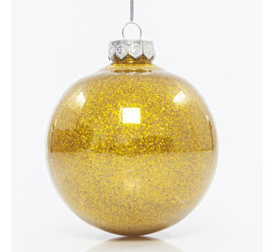 ΜΠΑΛΑ ΠΛΑΣΤΙΚΗ PET, ΣΑΜΠΑΝΙ ΓΥΑΛΙΣΤΕΡΗ ΜΕ GLITTER, ΣΕΤ 4ΤΜΧ, 10cm