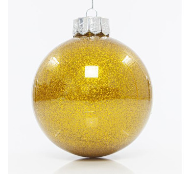 ΜΠΑΛΑ ΠΛΑΣΤΙΚΗ PET, ΣΑΜΠΑΝΙ ΓΥΑΛΙΣΤΕΡΗ ΜΕ GLITTER, ΣΕΤ 2ΤΜΧ, 13cm