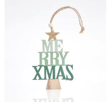 ΔΕΝΤΡΑΚΙ ΞΥΛΙΝΟ MERRY CHRISTMAS, ΜΕΝΤΑ, 23x0,5x8cm