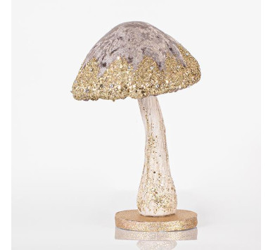 ΒΕΛΟΥΔΙΝΟ ΜΑΝΙΤΑΡΙ, ΓΚΡΙ, ΜΕ GLITTER, 16x26cm