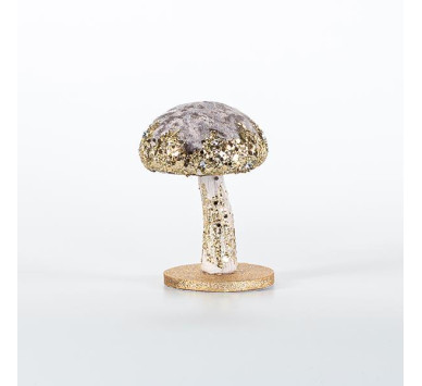 ΒΕΛΟΥΔΙΝΟ ΜΑΝΙΤΑΡΙ, ΓΚΡΙ, ΜΕ GLITTER, 7x13cm