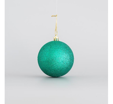 ΠΛΑΣΤΙΚΗ ΜΠΑΛΑ, ΠΡΑΣΙΝΗ, GLITTER, ΣΕΤ 6 ΤΜΧ, 8cm