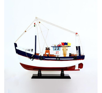 ΚΑΡΑΒΙ, ΜΠΛΕ-ΛΕΥΚΟ-ΚΟΚΚΙΝΟ, 45x14x39cm
