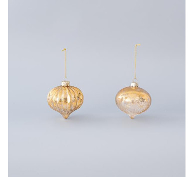 ΓΥΑΛΙΝΟ ΣΤΟΛΙΔΙ, ΚΡΕΜΜΥΔΙ, ΧΡΥΣΟ, 2 ΣΧΕΔΙΑ, ΣΕΤ 4ΤΜΧ, 8cm