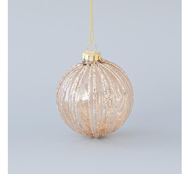 ΓΥΑΛΙΝΗ ΜΠΑΛΑ, ΣΑΜΠΑΝΙ, GLITTER ΓΡΑΜΜΕΣ, ΣΕΤ 4ΤΜΧ, 8cm