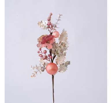 ΚΛΑΔΙ, ΜΕ ΡΟΖ ΚΑΙ ΣΑΜΠΑΝΙ ΔΙΑΚΟΣΜΗΤΙΚΑ, 41cm