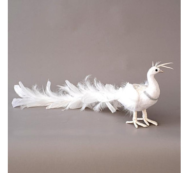 ΠΑΓΩΝΙ ΛΕΥΚΟ, ΜΕ GLITTER ΚΑΙ ΠΟΥΠΟΥΛΑ, 65cm