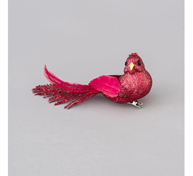 ΠΟΥΛΑΚΙ ΚΟΚΚΙΝΟ, ΜΕ GLITTER ΚΑΙ ΠΟΥΠΟΥΛΑ, 15cm