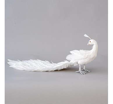 ΠΑΓΩΝΙ ΛΕΥΚΟ, ΜΕ GLITTER ΚΑΙ ΠΟΥΠΟΥΛΑ, 59cm