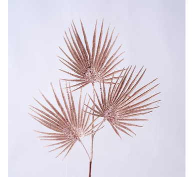 ΚΛΑΔΙ ΦΟΙΝΙΚΑ, ΤΡΙΠΛΟ, ΜΕ ΠΕΤΡΕΣ, ΡΟΖ, 90cm