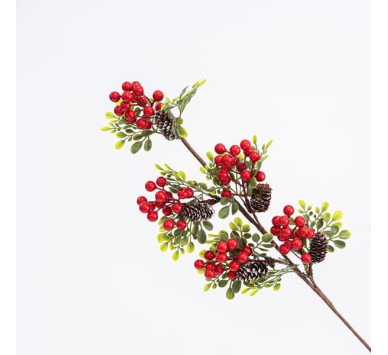 ΚΛΑΔΙ ΜΕ BERRY ΚΑΙ ΦΥΛΛΑ, 70cm