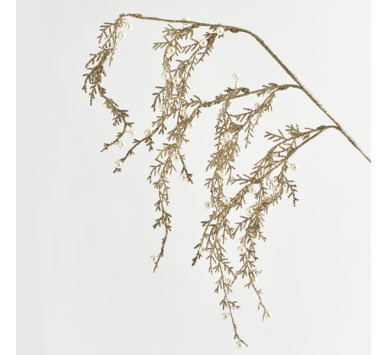 ΚΛΑΔΙ, ΜΕ ΧΡΥΣΑ ΦΥΛΛΑ GLITTER, 66cm