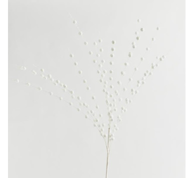 ΚΛΑΔΙ, ΛΕΥΚΟ, ΜΕ ΓΚΛΙΤΕΡ ΠΕΡΛΕΣ, 150cm