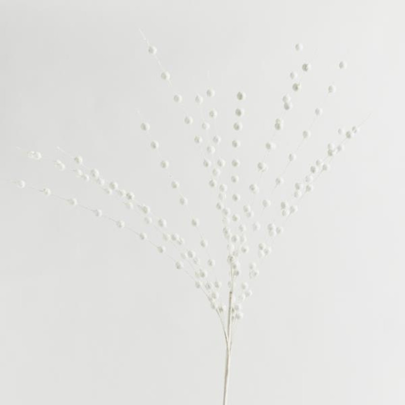 ΚΛΑΔΙ, ΛΕΥΚΟ, ΜΕ ΓΚΛΙΤΕΡ ΠΕΡΛΕΣ, 150cm