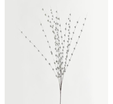 ΚΛΑΔΙ, ΑΣΗΜΙ, ΜΕ ΓΚΛΙΤΕΡ ΠΕΡΛΕΣ, 150cm