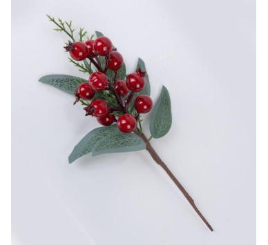 ΠΙΚΑΚΙ ΜΕ ΚΟΚΚΙΝΑ BERRIES ΚΑΙ ΧΙΟΝΙΣΜΕΝΑ ΦΥΛΛΑ, 21cm