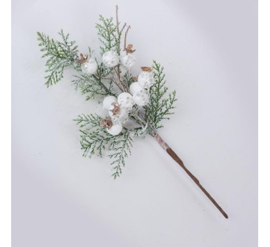ΠΙΚΑΚΙ ΜΕ ΛΕΥΚΑ ΧΙΟΝΙΣΜΕΝΑ BERRIES, 26cm