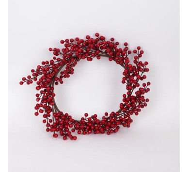 ΣΤΕΦΑΝΙ ΜΕ ΚΟΚΚΙΝΑ BERRIES, 45cm