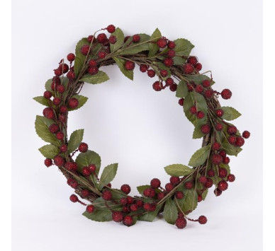 ΣΤΕΦΑΝΙ ΜΕ ΚΟΚΚΙΝΑ ΜΙΚΡΑ BERRIES , 50cm