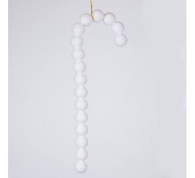 ΜΠΑΣΤΟΥΝΑΚΙ ΒΕΛΟΥΔΙΝΟ, ΛΕΥΚΟ, 33cm