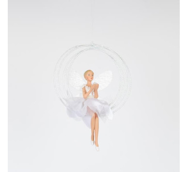 ΝΕΡΑΙΔΑ ΣΕ ΚΟΥΝΙΑ, ΛΕΥΚH, 15cm
