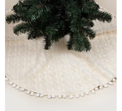 ΠΟΔΙΑ ΔΕΝΤΡΟΥ, ΛΕΥΚΗ, ΜΕ POM POM, 114cm