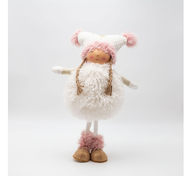 ΚΟΡΙΤΣΑΚΙ ME ΡΟΖ POM POM, 44cm