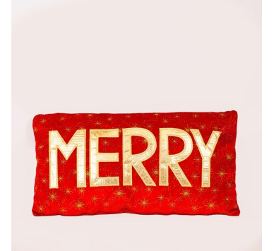 ΜΑΞΙΛΑΡΙ ΚΟΚΚΙΝΟ ΜΕ ΧΡΥΣΗ ΕΠΙΓΡΑΦΗ ''MERRY'', 35cm