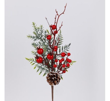 ΚΛΑΔΙ ΜΕ BERRY, ΚΟΥΚΟΥΝΑΡΙ ΚΑΙ ΚΛΑΔΙ ΕΛΑΤΟΥ, 46cm