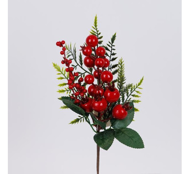 ΠΙΚΑΚΙ ΜΕ ΚΟΚΚΙΝΑ BERRIES ΚΑΙ ΚΛΑΔΙ ΕΛΑΤΟΥ, 29cm
