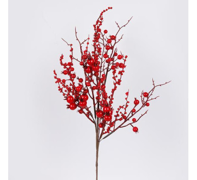 ΚΛΑΔΙ ΜΕ ΜΕΓΑΛΑ ΚΑΙ ΜΙΚΡΑ ΚΟΚΚΙΝΑ BERRIES, 73cm