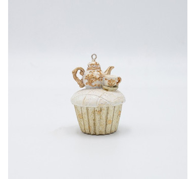 ΣΤΟΛΙΔΙ ΠΟΛΥΡΕΖΙΝ, CUPCAKE ΜΕ ΤΣΑΓΙΕΡΑ, ΣΑΜΠΑΝΙ, 5x7cm
