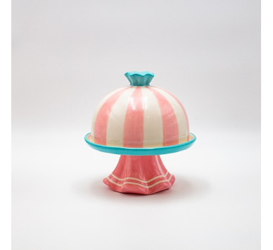 ΤΟΥΡΤΙΕΡΑ ΜΕ ΚΑΠΑΚΙ, CANDY ΡΟΖ, ΔΙΑΚΟΣΜΗΤΙΚΗ,  17.5x17.5cm