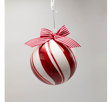 ΓΥΑΛΙΝΗ ΜΠΑΛΑ, CANDY ΜΕ ΦΙΟΓΚΟ, ΣΕΤ 2ΤΜΧ, 12cm